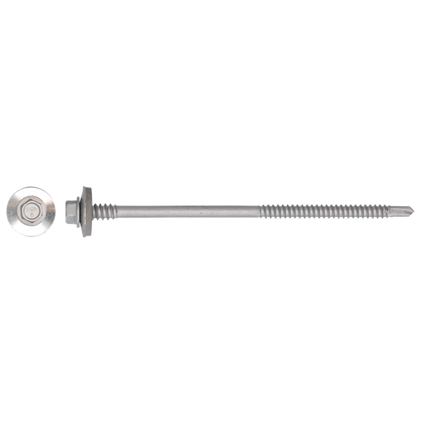 R-OCR Skrutka samovrtná pre sendvičové panely ZINK FLAKE, prevŕtanie do 6 mm s Al podložkou EPDM - 6.3/5.5 x 125